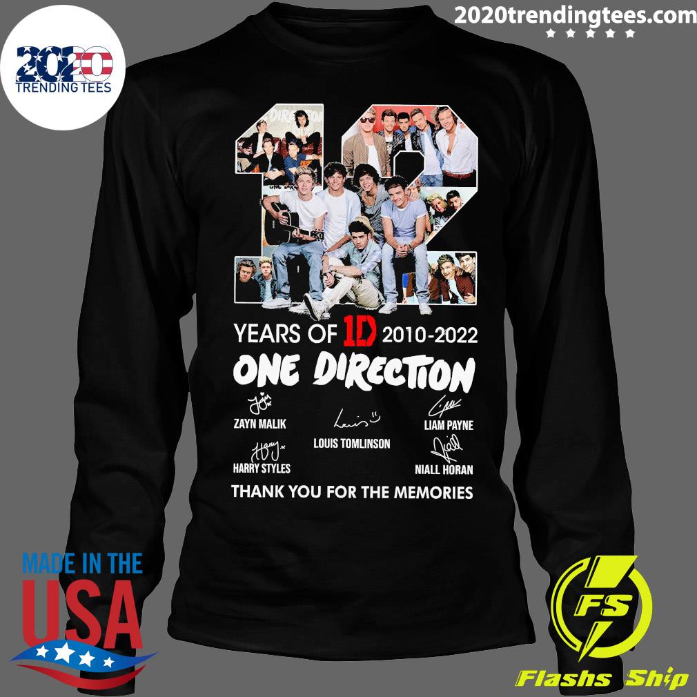 Official 12 One Direction Incredible Years 2010-2022 - Adult & Kids T-Shirts, Sweatshirts & Hoodies apparel design preview 4
