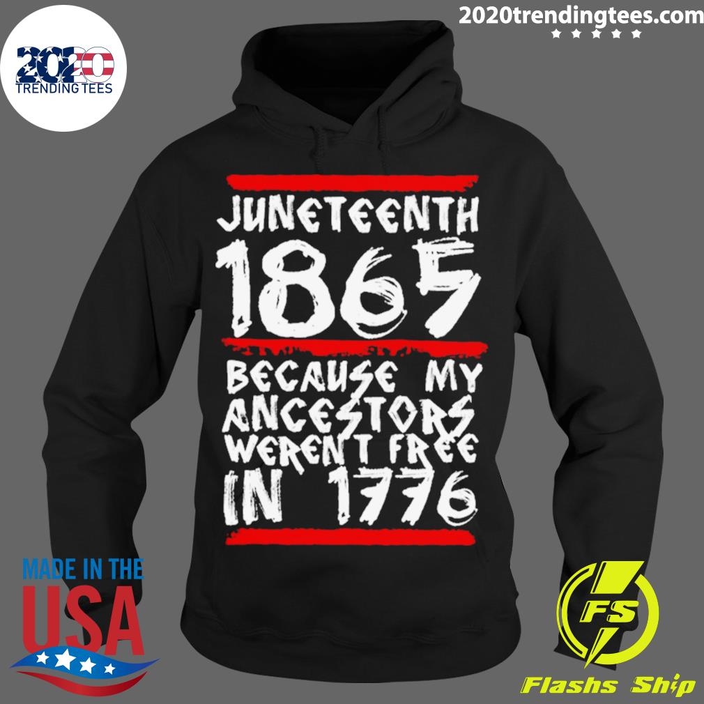 Official 1865 White Quote Juneteenth - Adult & Kids T-Shirts, Sweatshirts & Hoodies apparel design preview 2