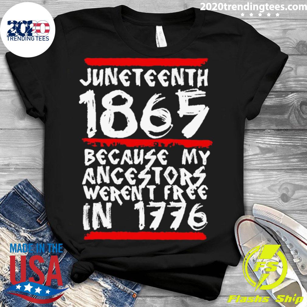 Official 1865 White Quote Juneteenth - Adult & Kids T-Shirts, Sweatshirts & Hoodies apparel design preview 3