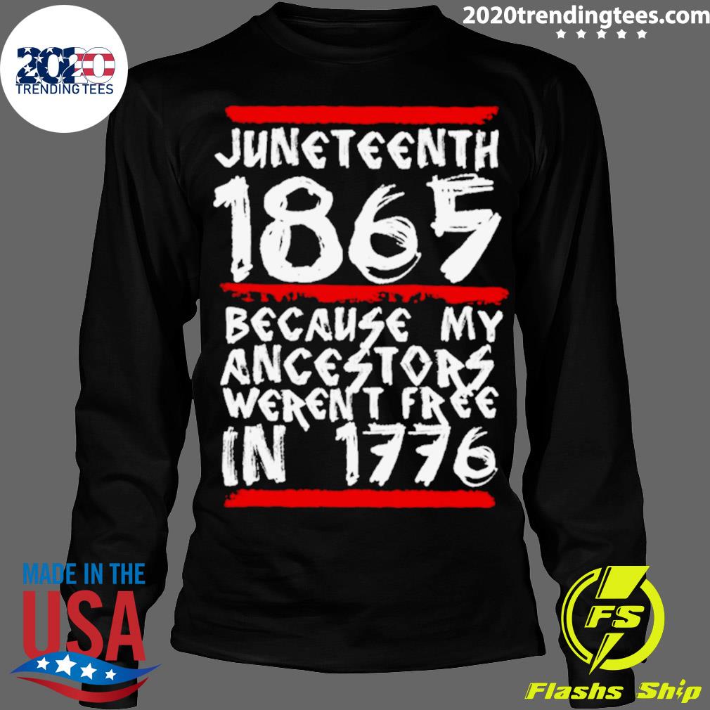 Official 1865 White Quote Juneteenth - Adult & Kids T-Shirts, Sweatshirts & Hoodies apparel design preview 4