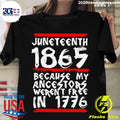 Official 1865 White Quote Juneteenth - Adult & Kids T-Shirts, Sweatshirts & Hoodies apparel design preview 1