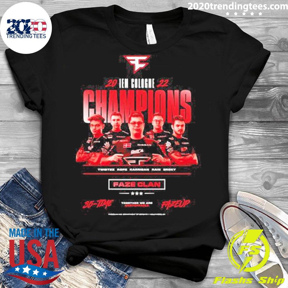 Official 2022 Iem Cologne Champions Faze Clan - Adult & Kids T-Shirts, Sweatshirts & Hoodies apparel design preview 3