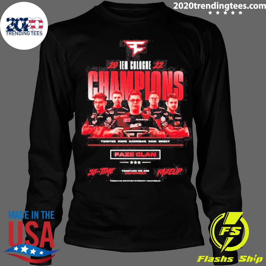 Official 2022 Iem Cologne Champions Faze Clan - Adult & Kids T-Shirts, Sweatshirts & Hoodies apparel design preview 4