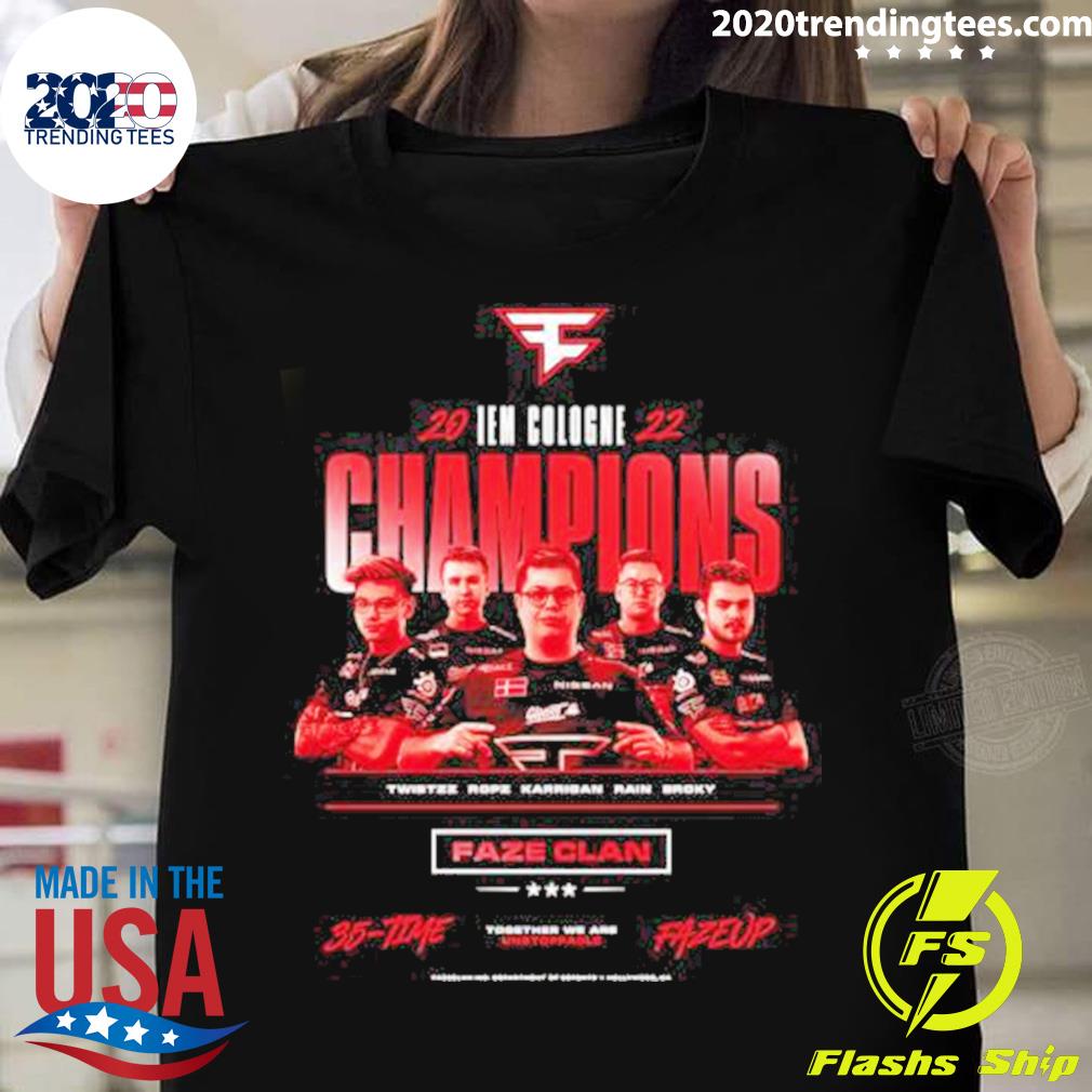 Official 2022 Iem Cologne Champions Faze Clan - Adult & Kids T-Shirts, Sweatshirts & Hoodies apparel design preview 1
