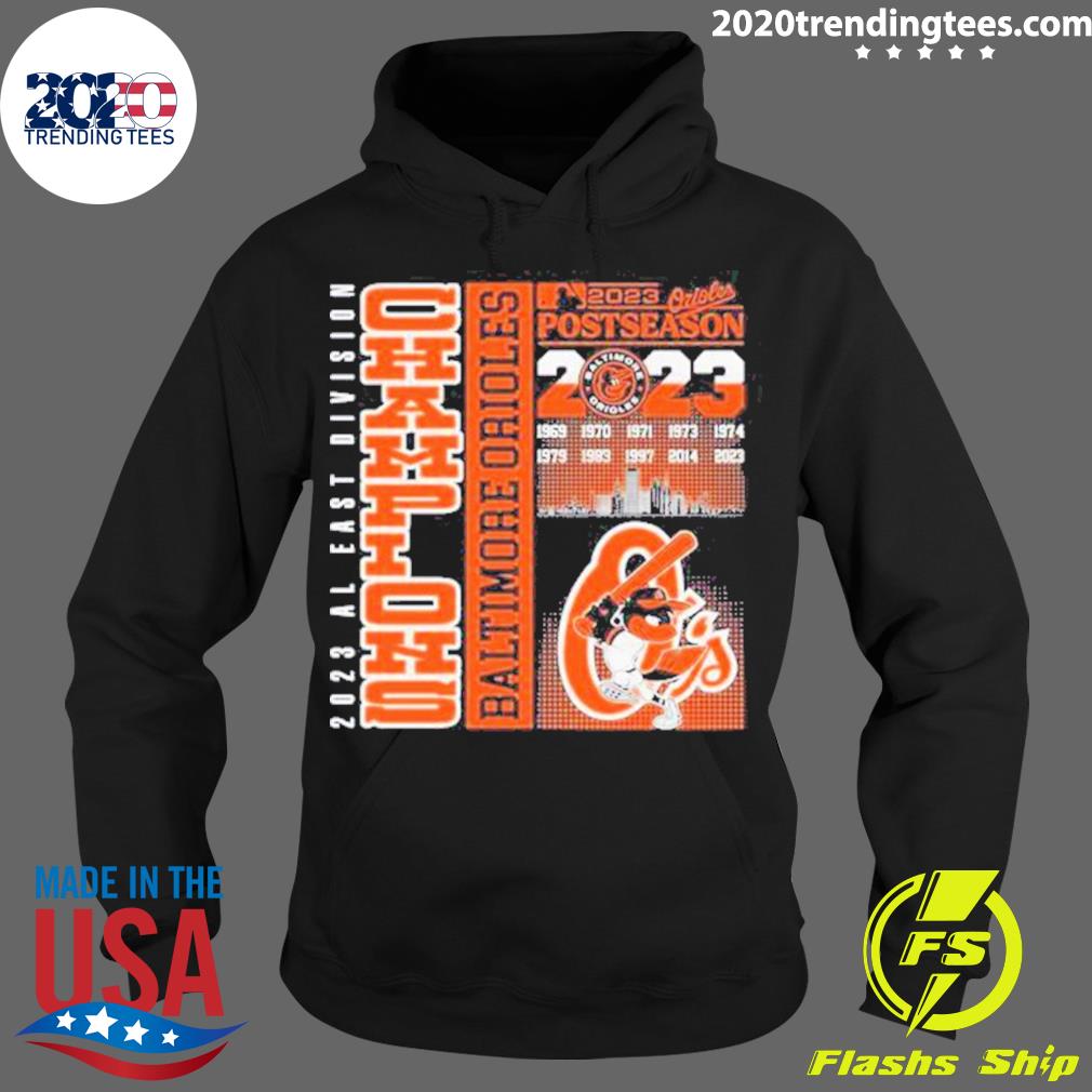 Official 2023 AL East Division Champions Baltimore - Adult & Kids T-Shirts, Sweatshirts & Hoodies apparel design preview 2