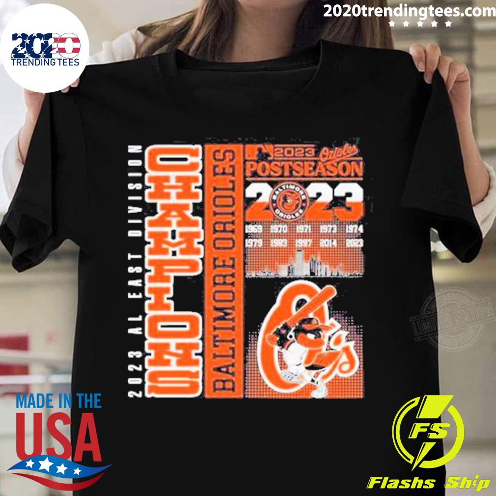 Official 2023 AL East Division Champions Baltimore - Adult & Kids T-Shirts, Sweatshirts & Hoodies apparel design preview 1