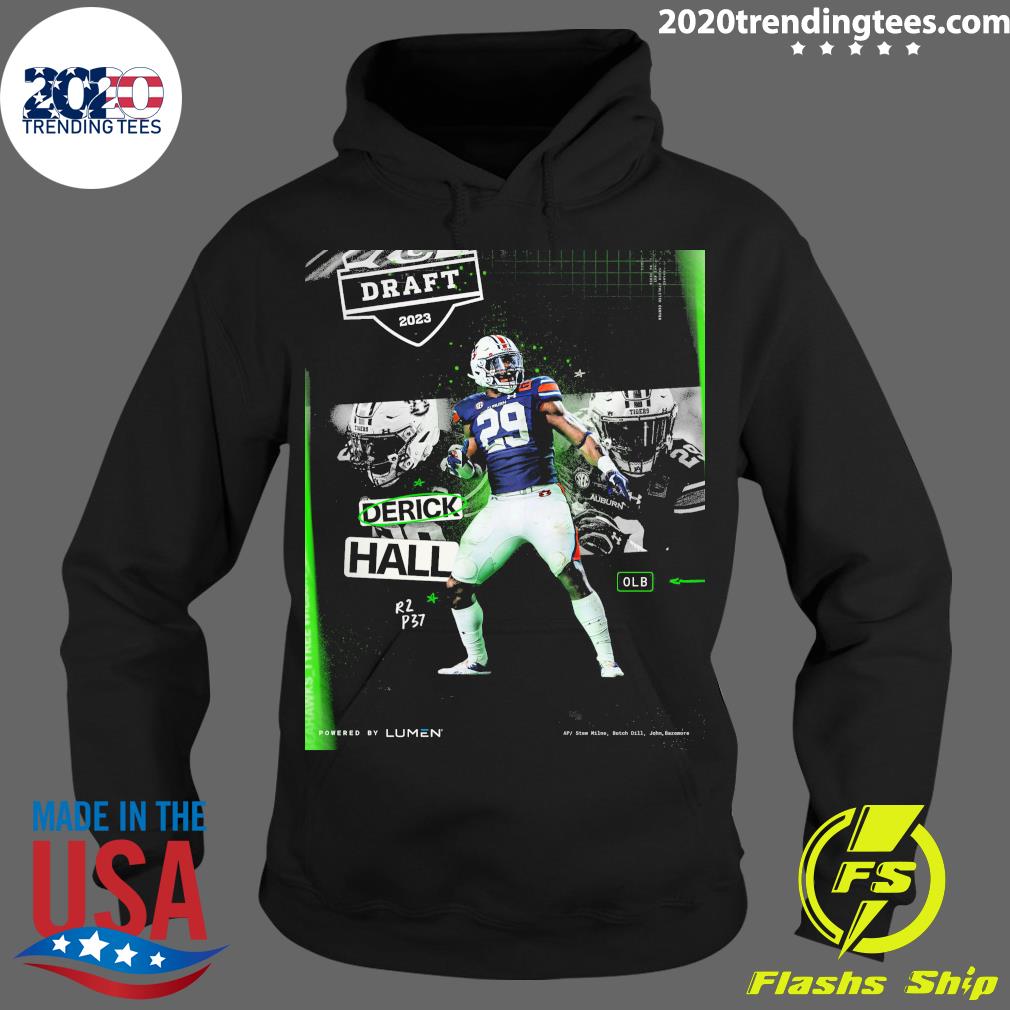 Official 2023 Nfl Draft Derick Hall - Adult & Kids T-Shirts, Sweatshirts & Hoodies apparel design preview 2