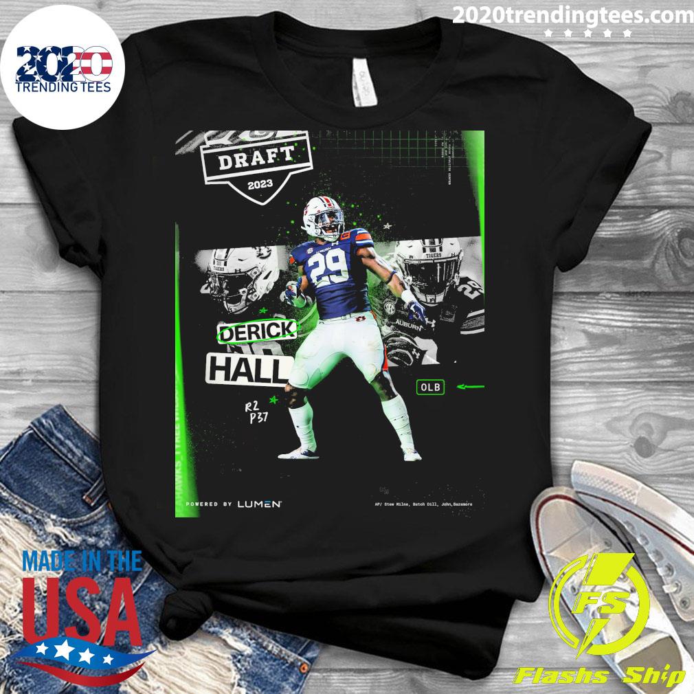 Official 2023 Nfl Draft Derick Hall - Adult & Kids T-Shirts, Sweatshirts & Hoodies apparel design preview 3