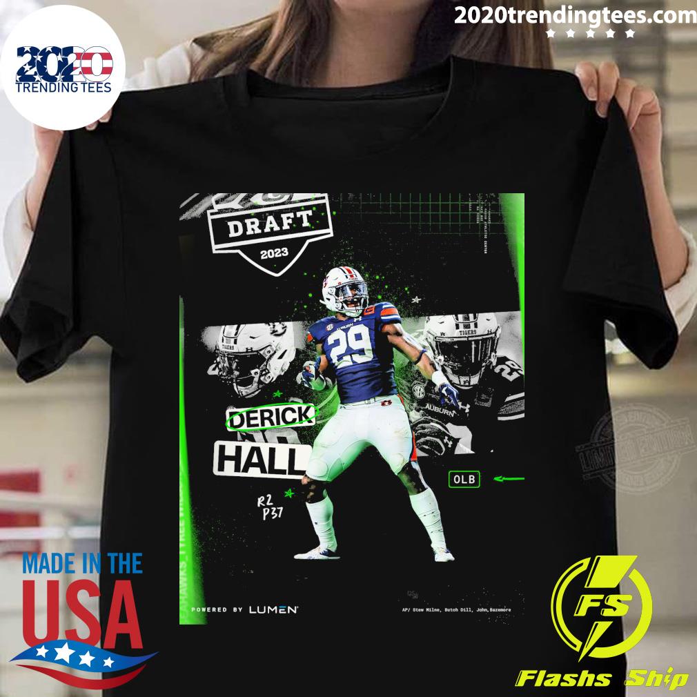 Official 2023 Nfl Draft Derick Hall - Adult & Kids T-Shirts, Sweatshirts & Hoodies apparel design preview 1