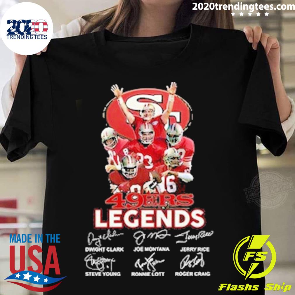 Official 49 ers legends signature thank you for the - Adult & Kids T-Shirts, Sweatshirts & Hoodies apparel design preview 1