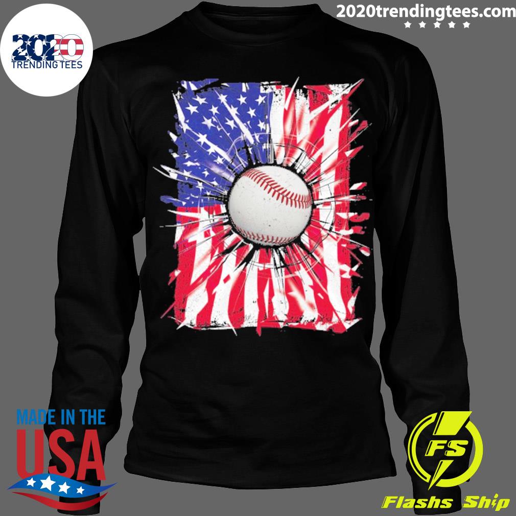 Official 4Th Of July Baseball USA American Flag - Adult & Kids T-Shirts, Sweatshirts & Hoodies apparel design preview 4