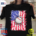 Official 4Th Of July Baseball USA American Flag - Adult & Kids T-Shirts, Sweatshirts & Hoodies apparel design preview 1