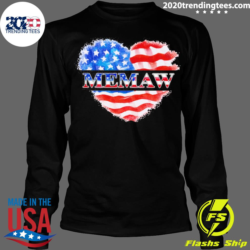 Official 4th Of July Memaw Heart Independence - Adult & Kids T-Shirts, Sweatshirts & Hoodies apparel design preview 4