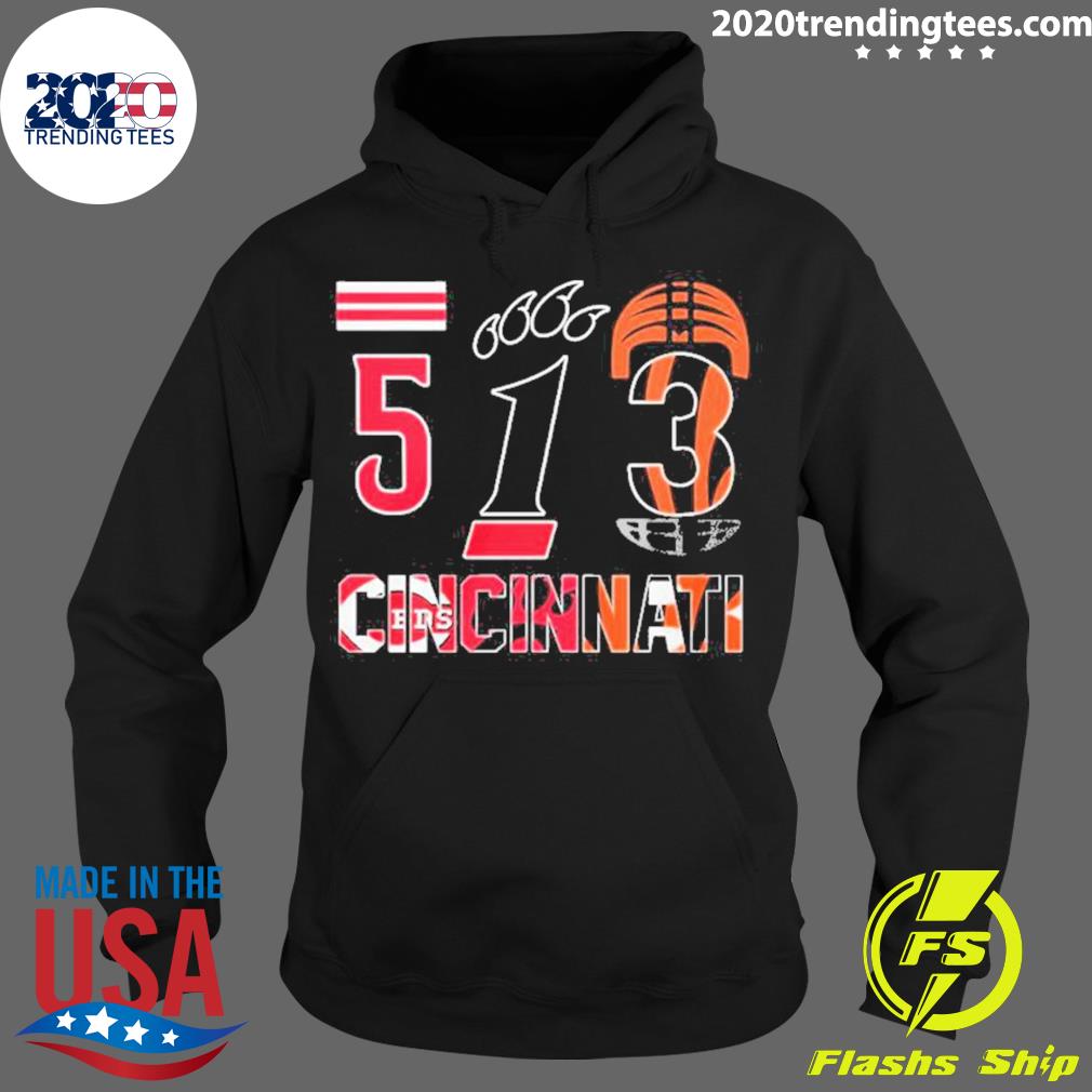 Official 513 Area Code Cincinnati - Adult & Kids T-Shirts, Sweatshirts & Hoodies apparel design preview 2