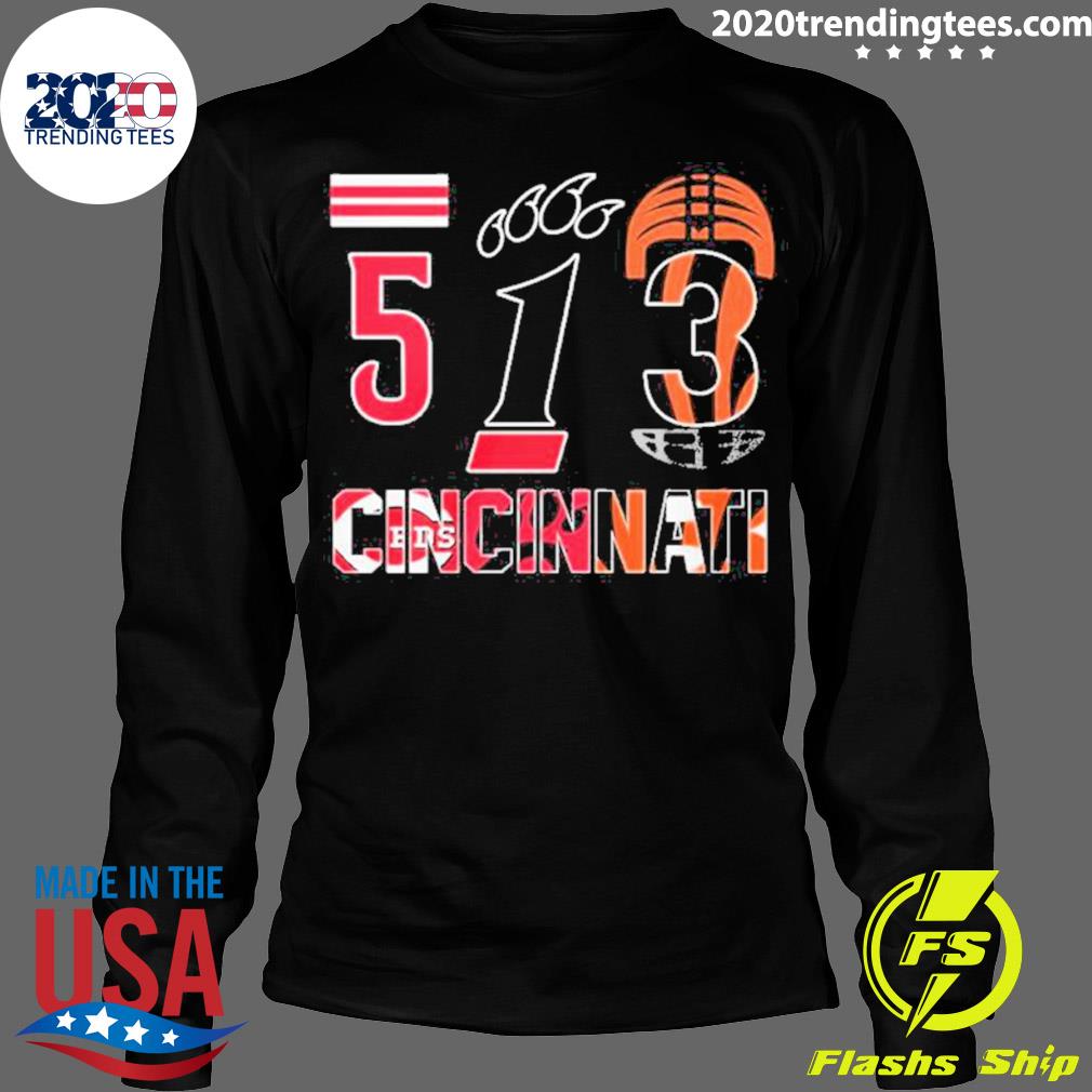 Official 513 Area Code Cincinnati - Adult & Kids T-Shirts, Sweatshirts & Hoodies apparel design preview 4
