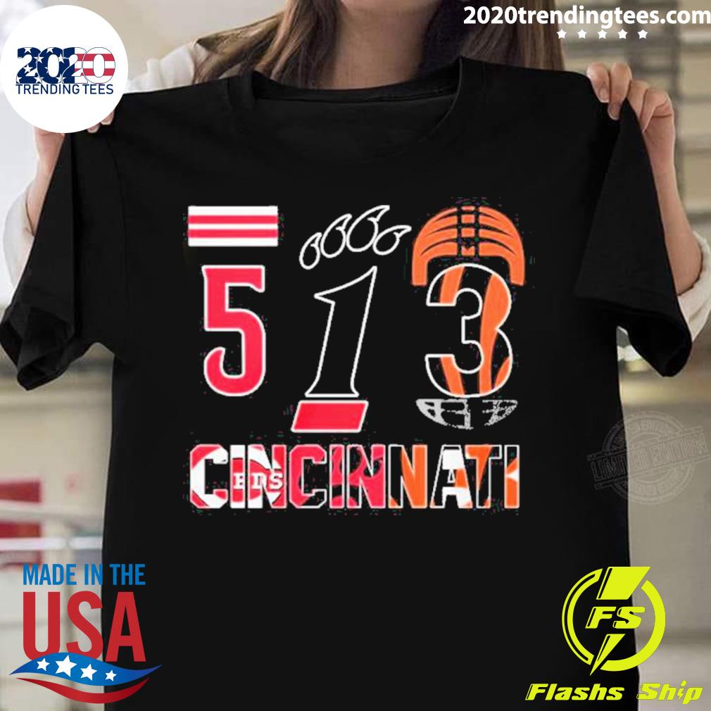 Official 513 Area Code Cincinnati - Adult & Kids T-Shirts, Sweatshirts & Hoodies apparel design preview 1
