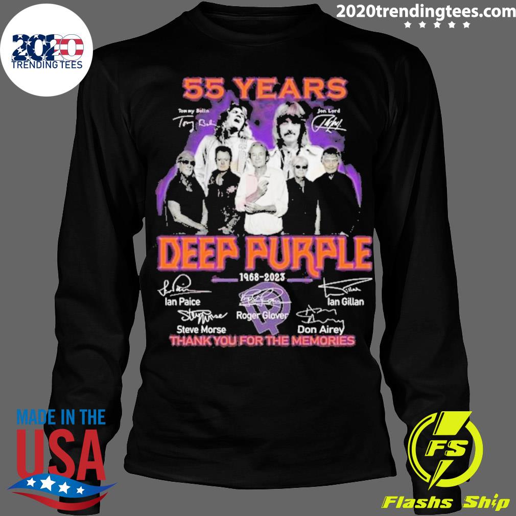 Official 55 Years 1968-2023 Deep Purple Thank You For - Adult & Kids T-Shirts, Sweatshirts & Hoodies apparel design preview 4
