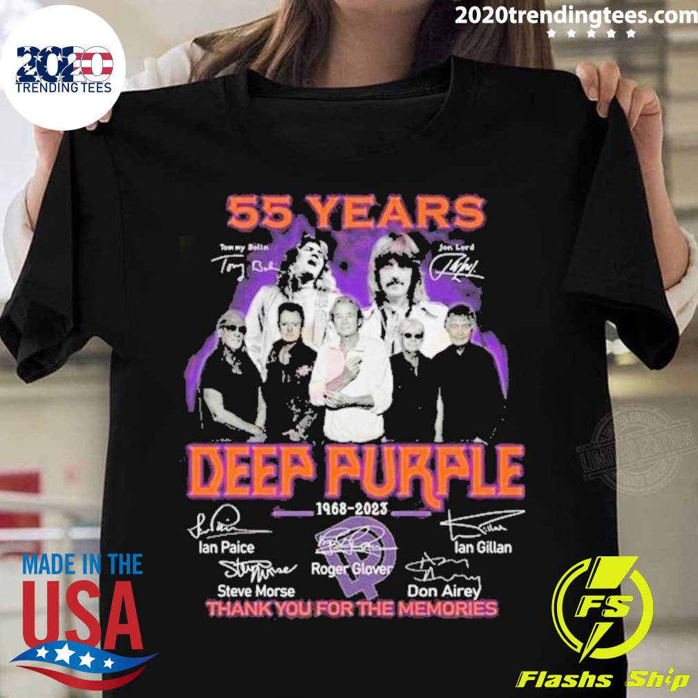 Official 55 Years 1968-2023 Deep Purple Thank You For - Adult & Kids T-Shirts, Sweatshirts & Hoodies apparel design preview 1