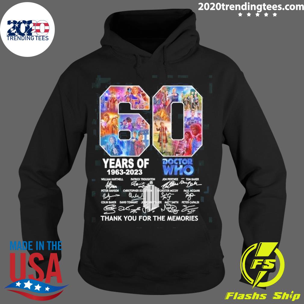 Official 60 Years Of Doctor Who 1963-2023 Signature - Adult & Kids T-Shirts, Sweatshirts & Hoodies apparel design preview 2