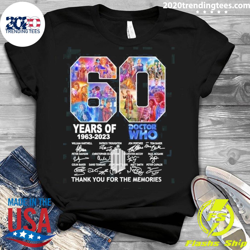 Official 60 Years Of Doctor Who 1963-2023 Signature - Adult & Kids T-Shirts, Sweatshirts & Hoodies apparel design preview 3