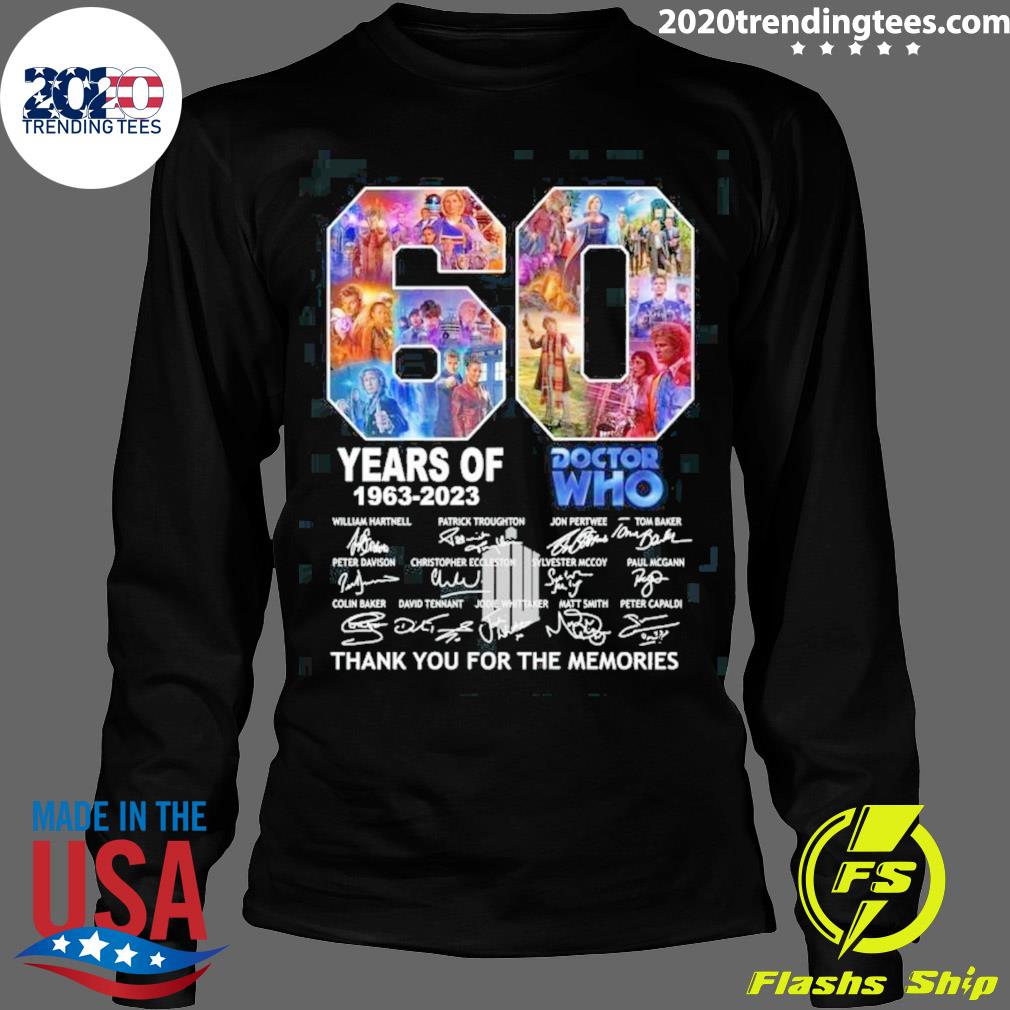 Official 60 Years Of Doctor Who 1963-2023 Signature - Adult & Kids T-Shirts, Sweatshirts & Hoodies apparel design preview 4