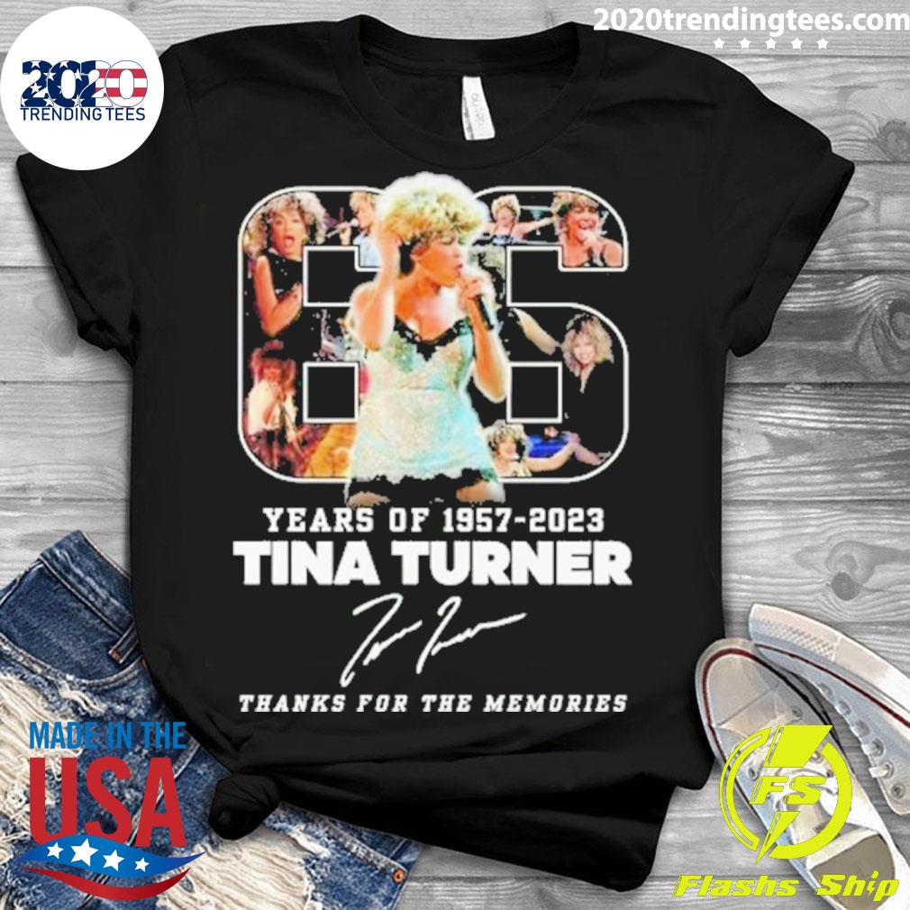 Official 66 Years Of 1957-2023 Tina Turner Thanks For - Adult & Kids T-Shirts, Sweatshirts & Hoodies apparel design preview 3