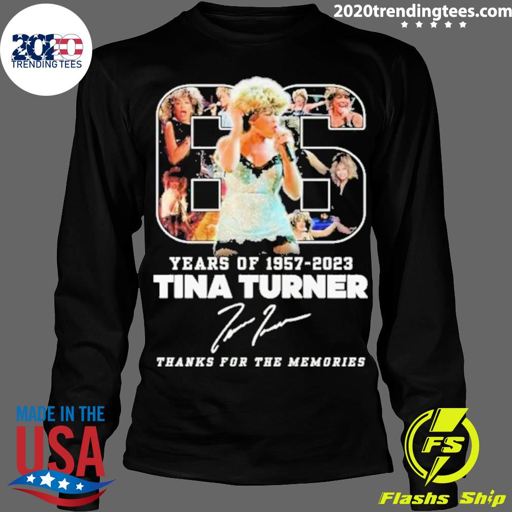 Official 66 Years Of 1957-2023 Tina Turner Thanks For - Adult & Kids T-Shirts, Sweatshirts & Hoodies apparel design preview 4