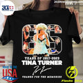 Official 66 Years Of 1957-2023 Tina Turner Thanks For - Adult & Kids T-Shirts, Sweatshirts & Hoodies apparel design preview 1