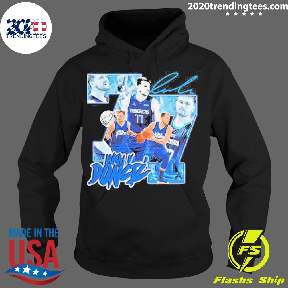 Official 77 Luka Doncic Dallas Mavericks Basketball - Adult & Kids T-Shirts, Sweatshirts & Hoodies apparel design preview 2