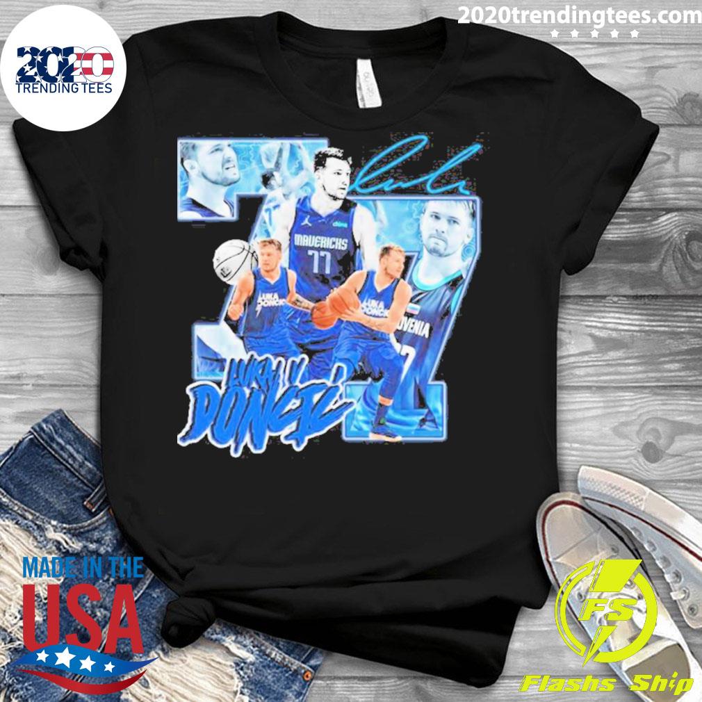 Official 77 Luka Doncic Dallas Mavericks Basketball - Adult & Kids T-Shirts, Sweatshirts & Hoodies apparel design preview 3