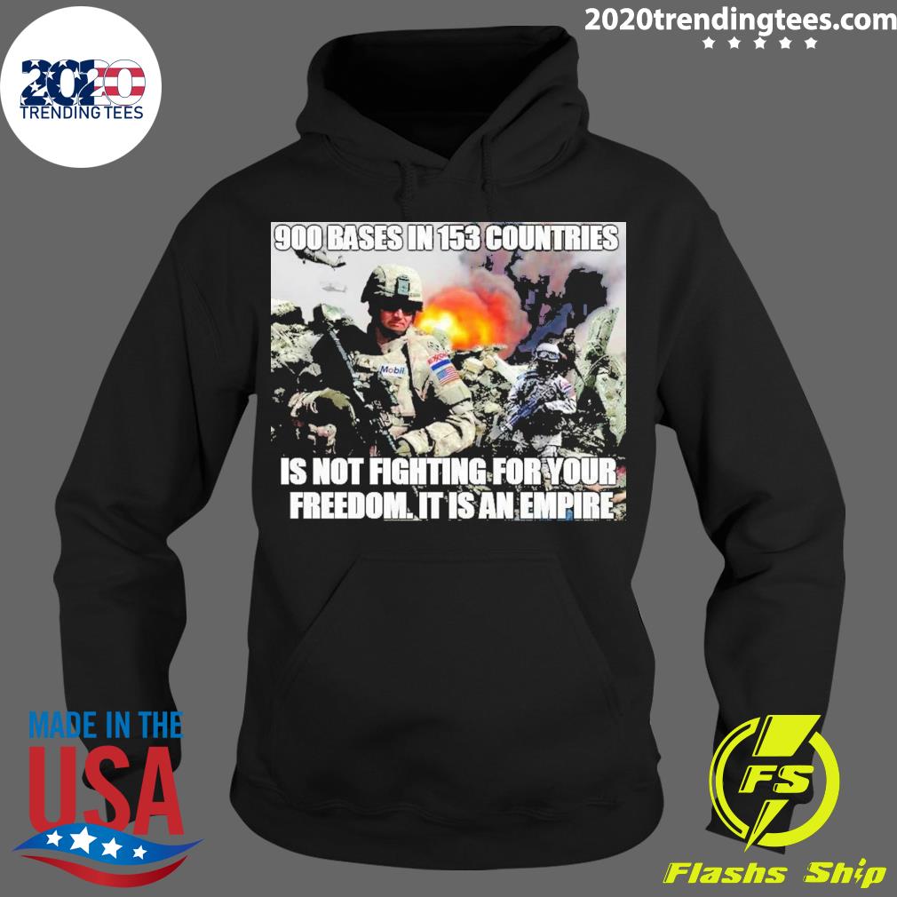 Official 900 Bases In 153 Countries Is Not Fighting - Adult & Kids T-Shirts, Sweatshirts & Hoodies apparel design preview 2