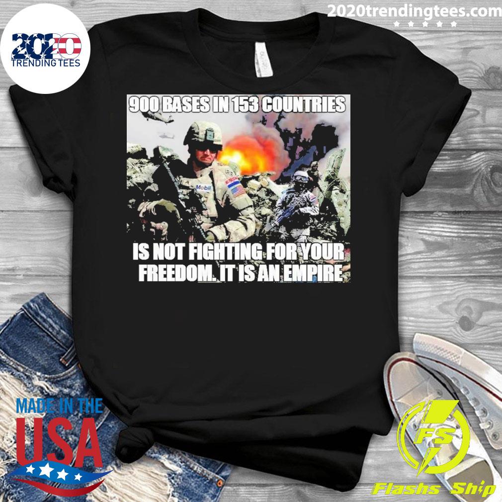 Official 900 Bases In 153 Countries Is Not Fighting - Adult & Kids T-Shirts, Sweatshirts & Hoodies apparel design preview 3