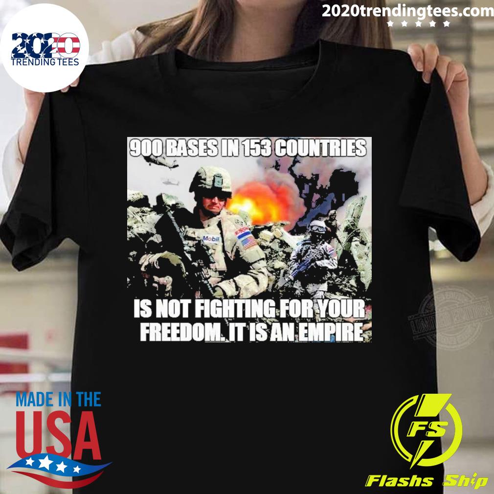 Official 900 Bases In 153 Countries Is Not Fighting - Adult & Kids T-Shirts, Sweatshirts & Hoodies apparel design preview 1