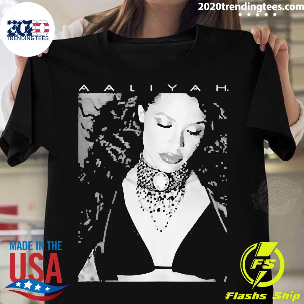 Official Aaliyah Photo with Logo - Adult & Kids T-Shirts, Sweatshirts & Hoodies apparel design preview 1