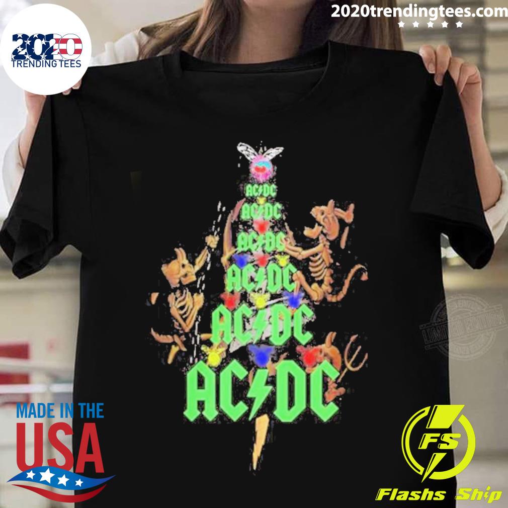 Official ac Dc Christmas Tree - Adult & Kids T-Shirts, Sweatshirts & Hoodies apparel design preview 1