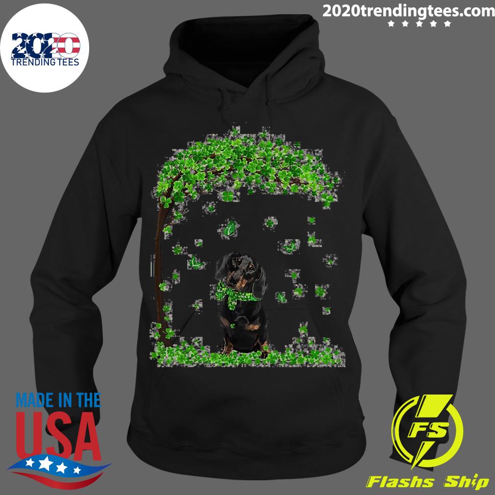 Official achshund St Patricks Day Irish Shamrock Dog - Adult & Kids T-Shirts, Sweatshirts & Hoodies apparel design preview 2