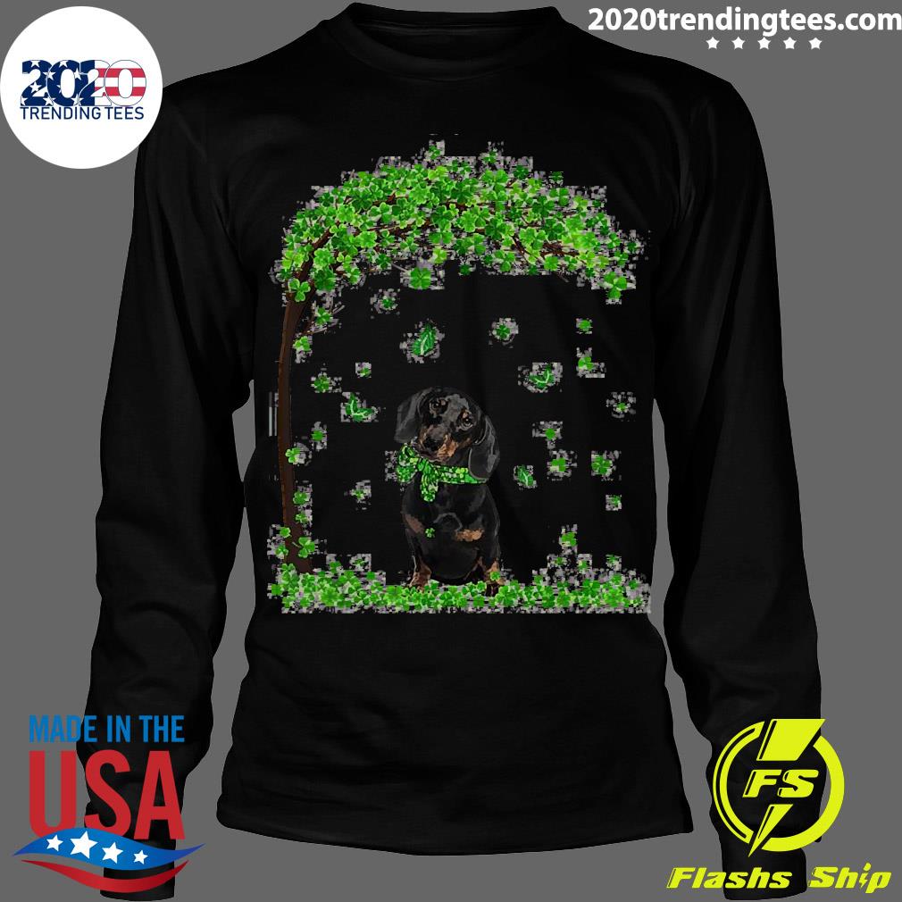 Official achshund St Patricks Day Irish Shamrock Dog - Adult & Kids T-Shirts, Sweatshirts & Hoodies apparel design preview 4
