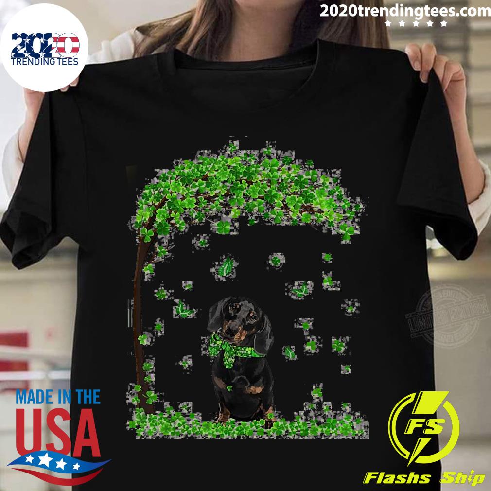 Official achshund St Patricks Day Irish Shamrock Dog - Adult & Kids T-Shirts, Sweatshirts & Hoodies apparel design preview 1