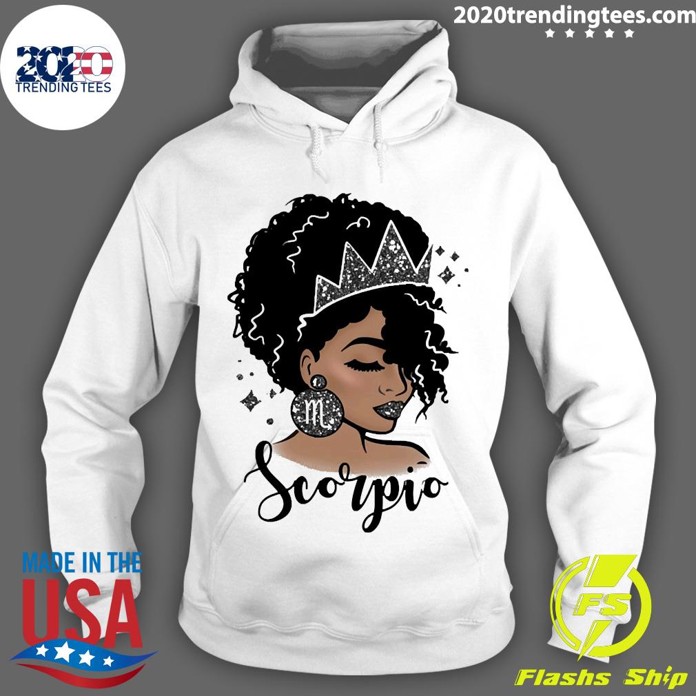 Official Afro Girl Zodiac Astrology Signs Scorpio - Adult & Kids T-Shirts, Sweatshirts & Hoodies apparel design preview 2