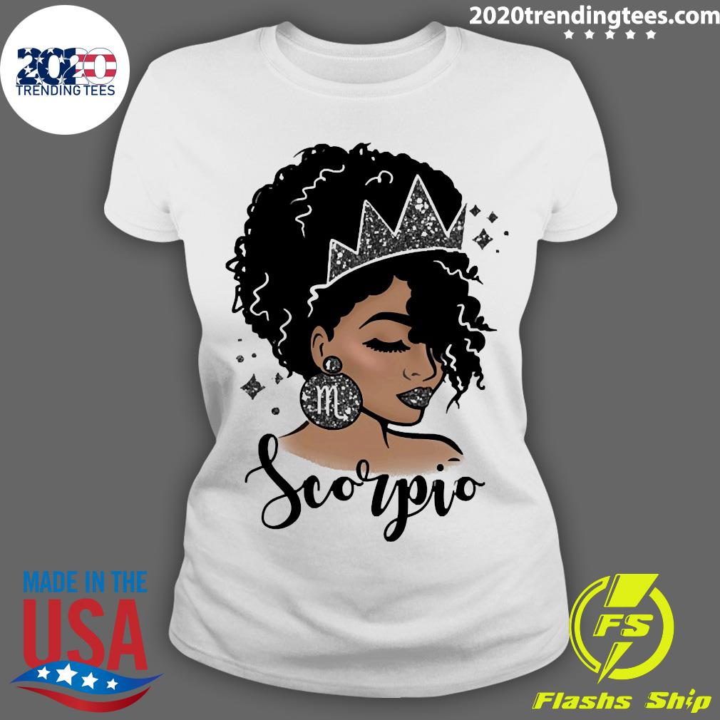 Official Afro Girl Zodiac Astrology Signs Scorpio - Adult & Kids T-Shirts, Sweatshirts & Hoodies apparel design preview 3