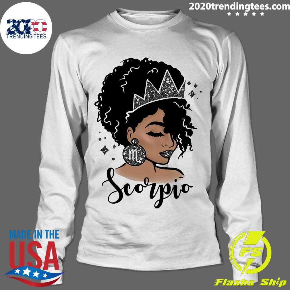Official Afro Girl Zodiac Astrology Signs Scorpio - Adult & Kids T-Shirts, Sweatshirts & Hoodies apparel design preview 4