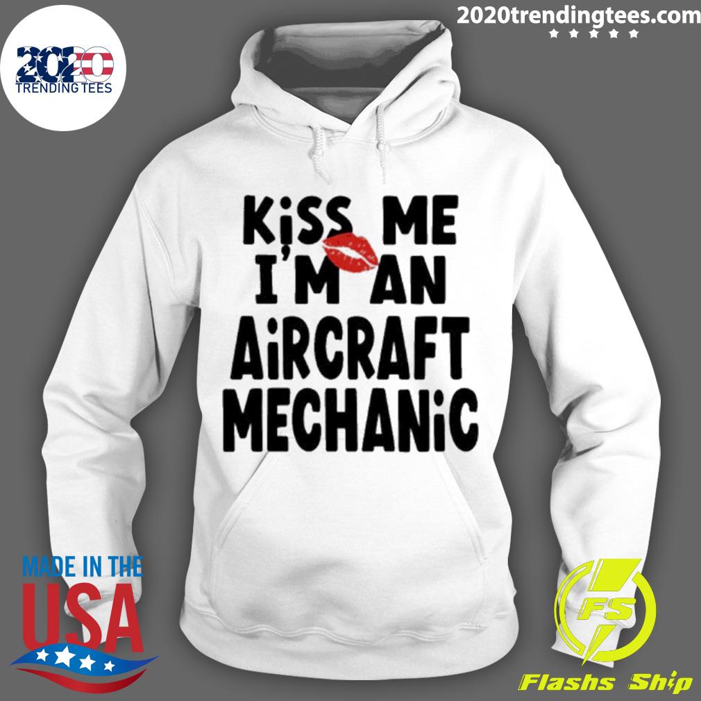 Official aircraft Mechanic Kiss Me - Adult & Kids T-Shirts, Sweatshirts & Hoodies apparel design preview 2