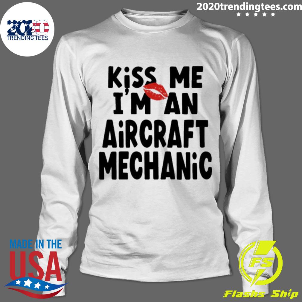 Official aircraft Mechanic Kiss Me - Adult & Kids T-Shirts, Sweatshirts & Hoodies apparel design preview 4