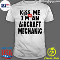 Official aircraft Mechanic Kiss Me - Adult & Kids T-Shirts, Sweatshirts & Hoodies apparel design preview 1