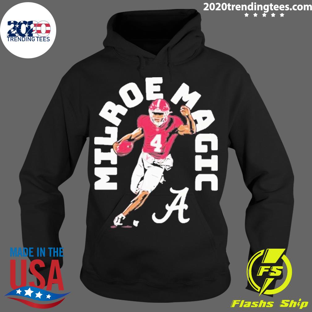 Official alabama Football Jalen Milroe Magic - Adult & Kids T-Shirts, Sweatshirts & Hoodies apparel design preview 2