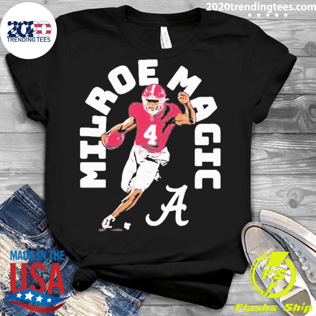 Official alabama Football Jalen Milroe Magic - Adult & Kids T-Shirts, Sweatshirts & Hoodies apparel design preview 3