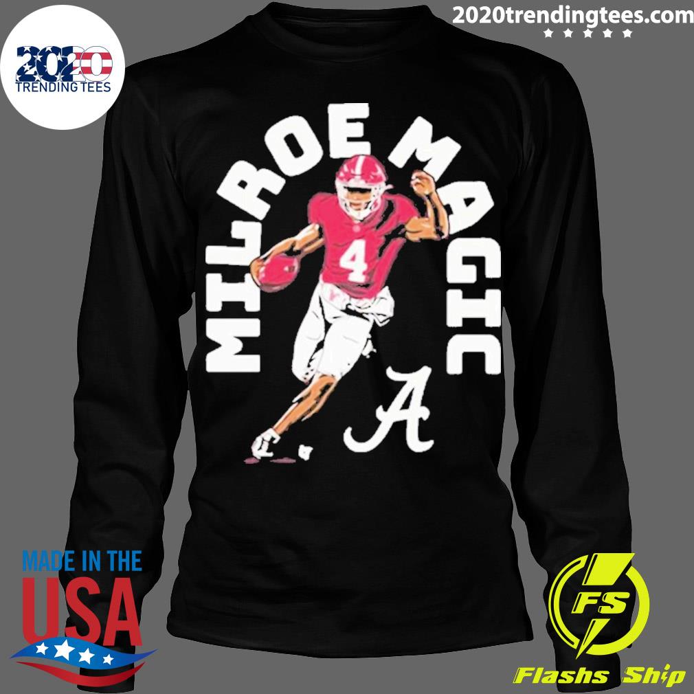 Official alabama Football Jalen Milroe Magic - Adult & Kids T-Shirts, Sweatshirts & Hoodies apparel design preview 4