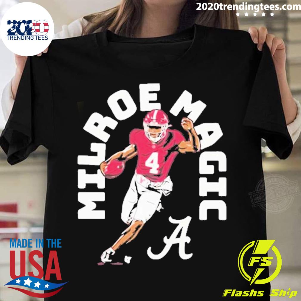 Official alabama Football Jalen Milroe Magic - Adult & Kids T-Shirts, Sweatshirts & Hoodies apparel design preview 1