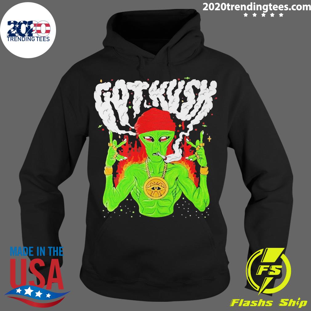 Official Aliens Got Kush - Adult & Kids T-Shirts, Sweatshirts & Hoodies apparel design preview 2
