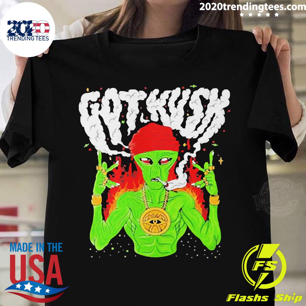 Official Aliens Got Kush - Adult & Kids T-Shirts, Sweatshirts & Hoodies apparel design preview 1